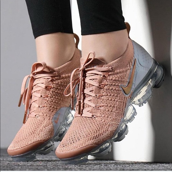 Nike Air VaporMax Flyknit 2 'Rose Gold' 942843-602 Size 7 EUC - Picture 6 of 16